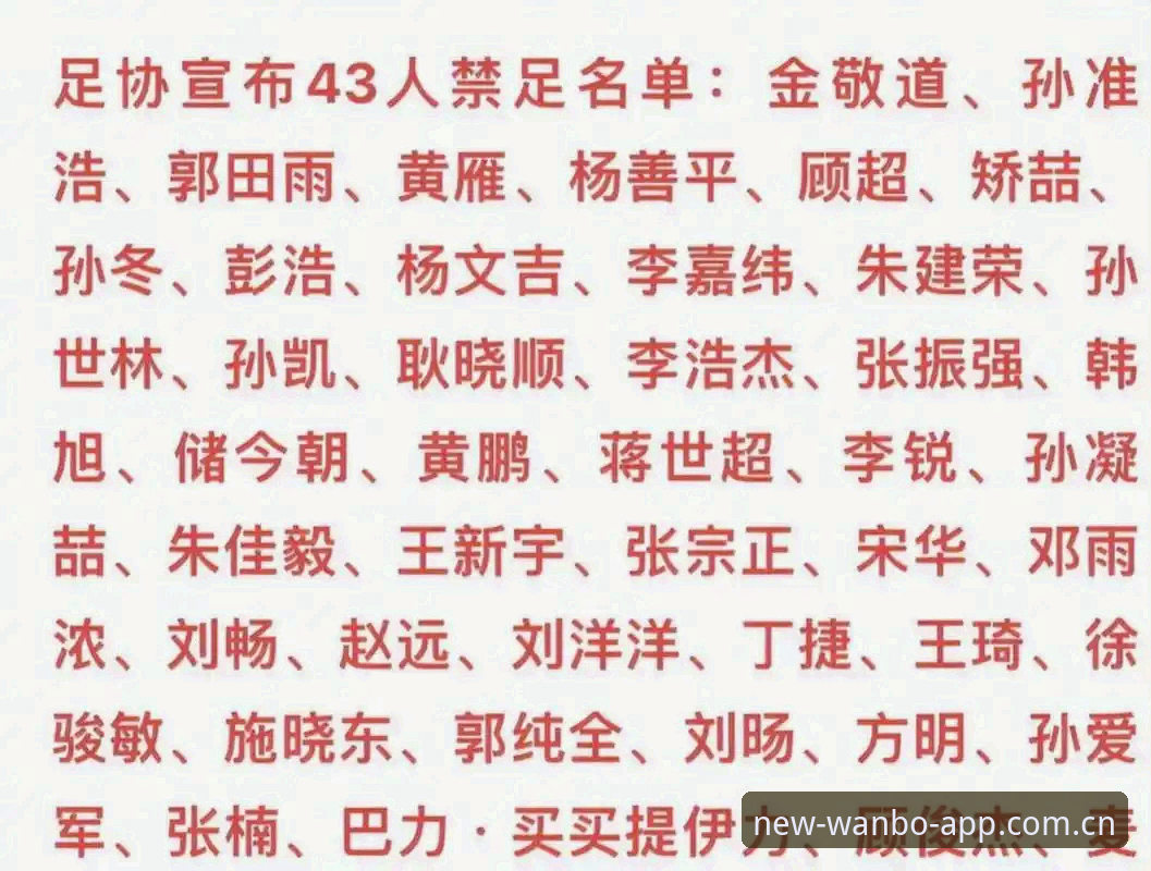 中国足协第三批禁足名单深度解读指南——行业整顿下的体育生态观察